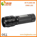 Factory Wholesale CE ROHS Aluminium Matériau Noir 3w cree Head Zoom réglable Zoom Led Lampe torche Fabriqué en Chine